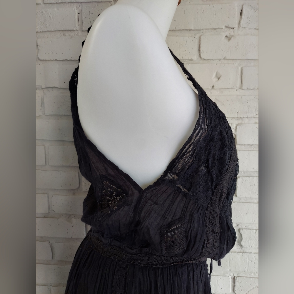 NWOT Free People Intimately Dolly Bodysuit maxi boho lace dress XSmall - Picture 4 of 5